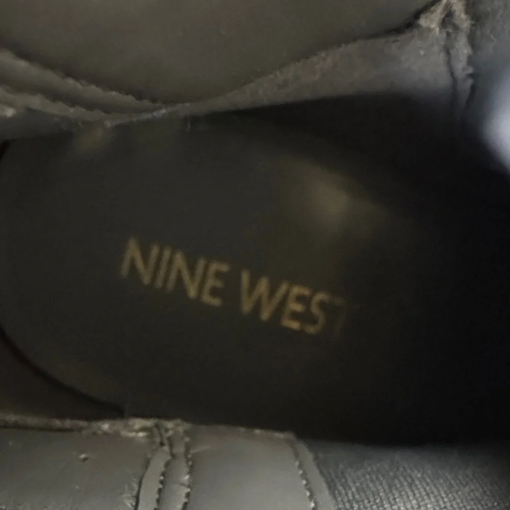 Nine West‎ Gray Over The Knee Boots Cutout Strap Design Block Heel Size 8